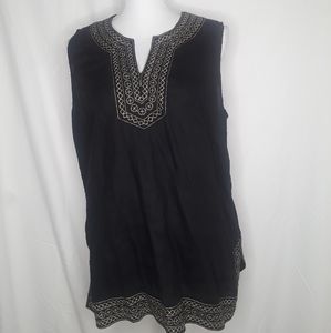 Charter Club Black And Gold Top